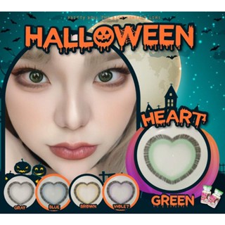 คอนแทคเลนส์ รุ่น Heart ยี่ห้อ Pretty doll มีสีเทา ตาล ฟ้า เขียว ม่วง สายตาปกติ