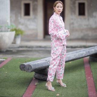 Meimei straight silk pants (varithorn boutique)