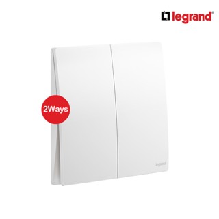 Legrand สวิตช์สองทาง 2 ช่อง สีขาว 2G 2Ways Switch 16AX รุ่นมาเรียเซนต์ | Mallia Senses |Matt White | 281003MW | Ucanbuys