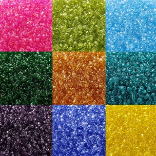 St. kunkka ลูกปัดแก้ว 2 มม. 20 สี สําหรับทําสร้อยคอ สร้อยข้อมือ DIY 1,000 ชิ้น