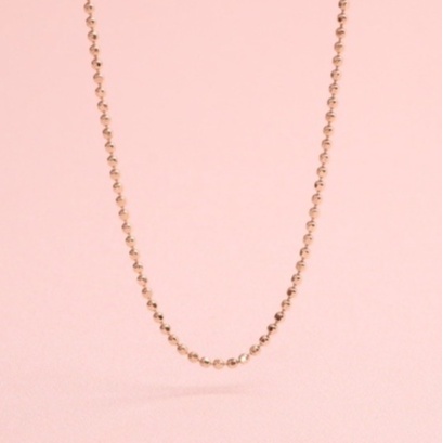 สร้อยคอทองแท้ 9k Diamond Cut Chain ลายเม็ดบอลตัดเพชร 18 Inches