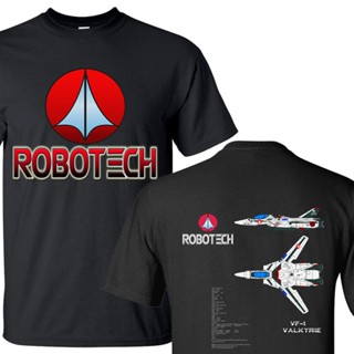 [COD] {พร้อมส่ง เสื้อยืดผ้าฝ้าย 100% พิมพ์ลาย Vf 1 Valkyrie Robotech Macross Aerospace Fighter Mecha พลัสไซซ์ สําหร