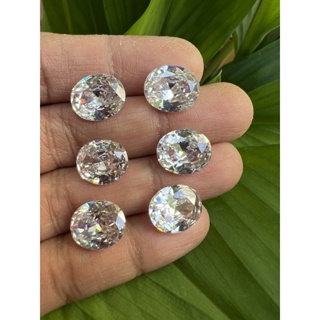 Cz oval 5x3 mm white cubic zirxonia 10 pieces