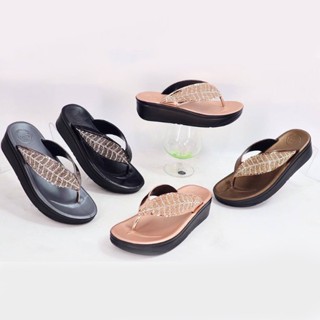 รองเท้าเพื่อสุขภาพ สายหนีบ ลายใบไม้กลิตเตอร์ รุ่น SS-8985