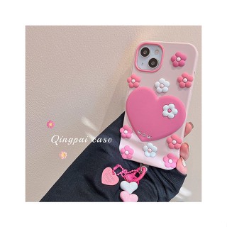 เคส สำหรับ ไอโฟน เคสซิลิโคน สินค้าพร้อมส่งจากไทย สำหรับ Iphone 14 13 12 11 Pro max ซีรีโคลนหัวใจห้อย SC-173