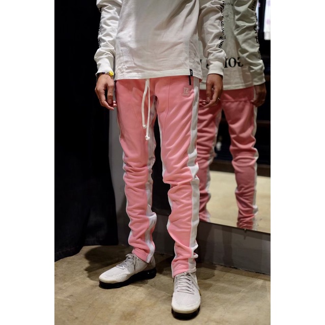 TZWORLDWIDE Tz Track Pants Pink White