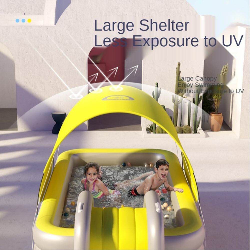PVC Inflatable Pool เด็กเล่นสระว่ายน้ำสระว่ายน้ำกลางแจ้งสำหรับเด็ก 210*145*60 Cm ราคา ถูกที่สุด ดีลบีเคเค แกลเลอรีภาพที่ 4