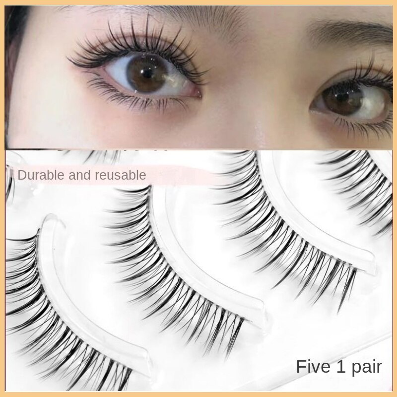 K01 ขนตาจําลองธรรมชาติ Soft Light Air Sharpening Curling ก้านโปร่งใส 216 217