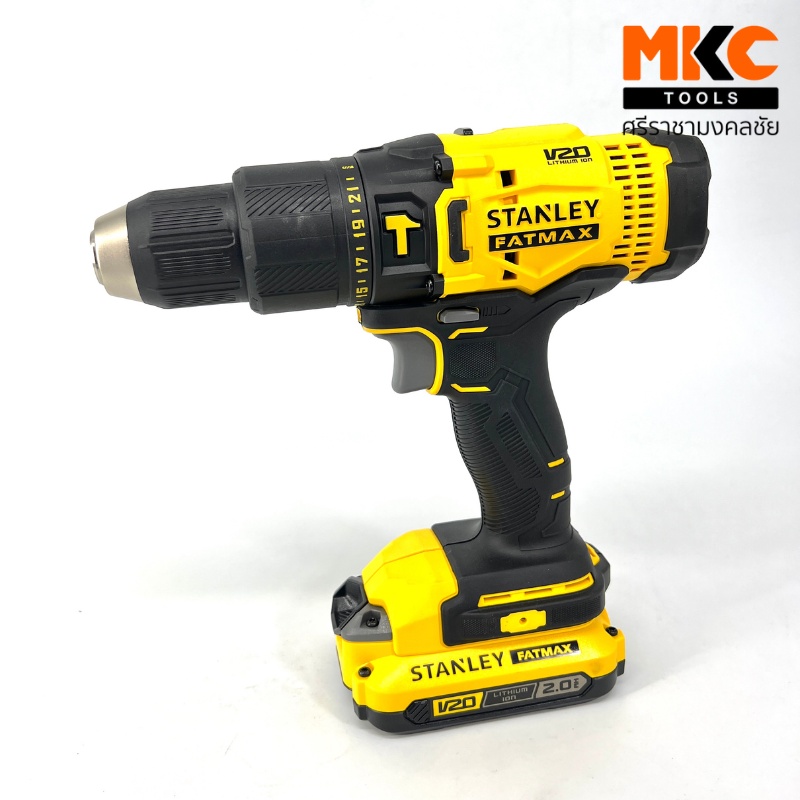 ชุดสว่านกระแทกไร้สาย 20V (มี 2 รุ่น SCD711D2KA-B1, SBD715D2KA-B1) STANLEY