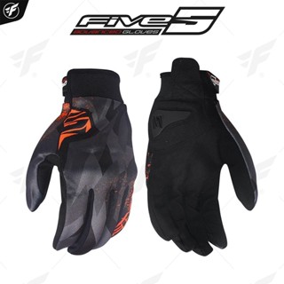 ถุงมือสำหรับขับขี่มอเตอร์ไซค์/ถุงมือการ์ด FIVE ADVANCED GLOVES GLOBE REPLICA CAMO FLUO RED