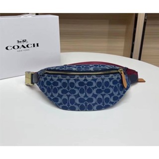 Coach  Charter Belt Bag 7 In Signature Denim