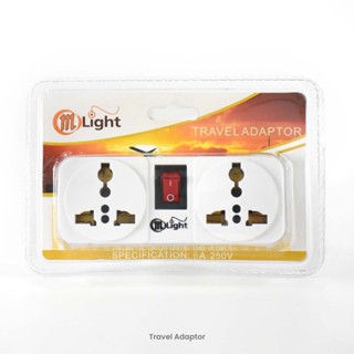 M Lighting หัวปลั๊กแปลง Travel Adaptor ใช้งานง่าย น้ำหนักเบา พกพาง่ายไม่เปลืองที่