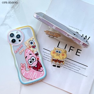 【ฟรี ที่วางโทรศัพท์】Realme 9 9i 8 8i 7i C17 Pro Plus Pro+ 5G 4G เคสเรียวมี สำหรับ Soft TPU Clear Case การ์ตูน SpongeBob เคส เคสโทรศัพท์ เคสมือถือ เคสนิ่ม Big Wave Shockproof Cover