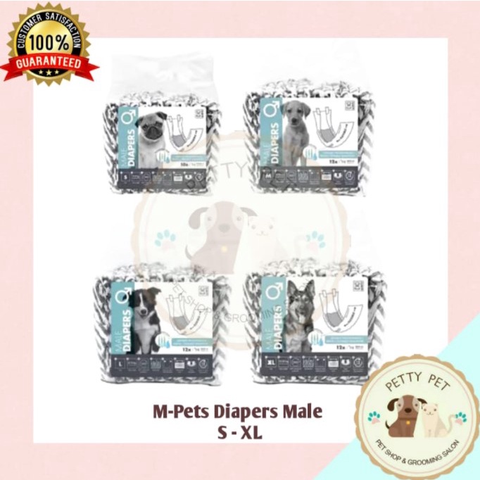 Pampers M-Pets Diapers Male Dog S - XL Pampers Male Dog Pampers Male Dog