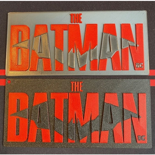 Batman Logo Ver 3 (ตกแต่ง 3D) ขนาด 150 มม. x 70 มม. x 10 มม. หรือแม่เหล็กติดตู้เย็น