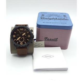 นาฬิกา FOSSIL MENS JR1487 NATE QUARTZ CHRONOGRAPH พร้อมกล่อง (ใหม่)