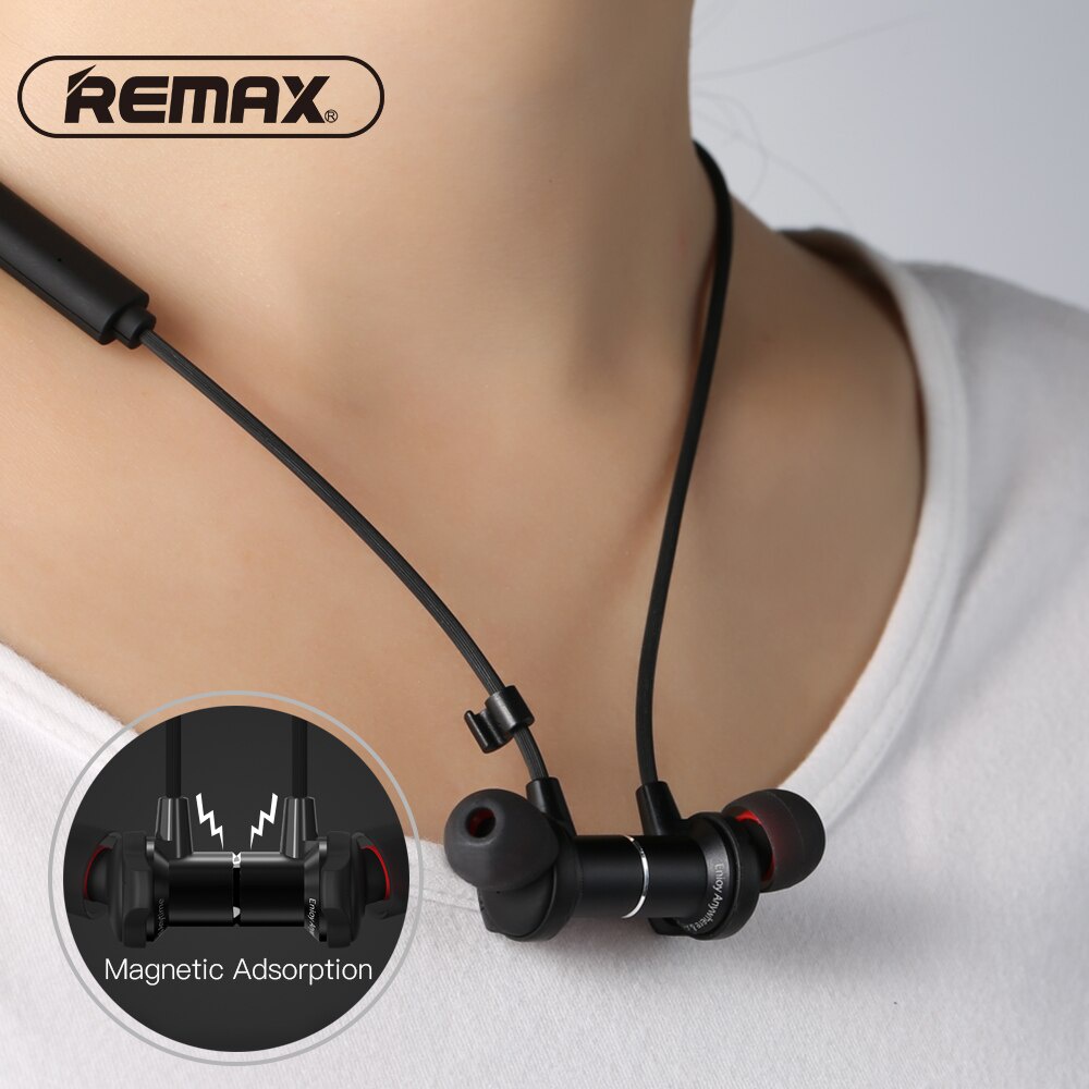 ღღready stock3c.Digital  new remax RB-S7 wireless Bluetooth sports running headset magnetic design HIFI fast charge long