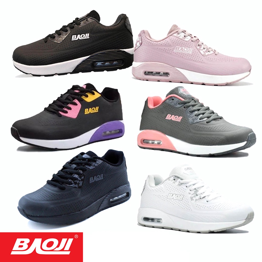 Baoji Collection บาโอจิ รองเท้าผ้าใบ รองเท้ากีฬา สำหรับผู้หญิง W Air Max Pref. Leather BJW322 (1680)