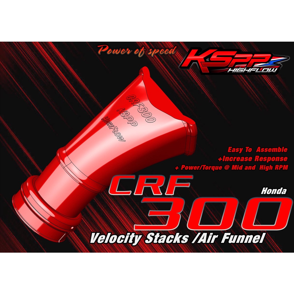 CRF300 ท่อกรอง/Velocity stack -ท่อกรองอากาศ CRF300-Intake air pipe CRF300 -Velocity stack CRF300 - A