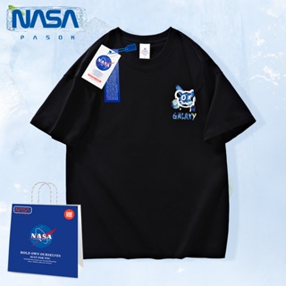 NASA joint American retro แขนสั้นผู้ชายฤดูร้อนผ้าไหมน้ำแข็งระเบิดผ้าฝ้ายเสื้อยืด ins หลวมความเห็นอกเห็นใจคู่รักวินเ_54