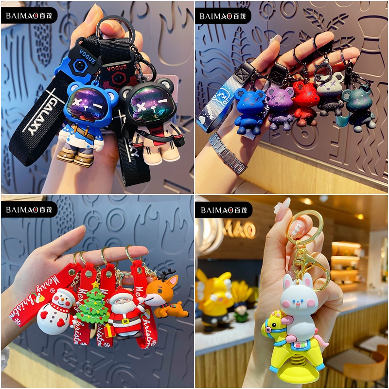 💕ส่งจากกทม.💕พวงกุญแจ epoxy คริสมาสต์ แซนต้า น่ารัก หลายแบบ