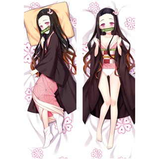 ปลอกหมอน พิมพ์ลายอนิเมะ Demon Slayer Kamado Nezuko Kanroji Mitsuri Dakimakura 3D ขนาด 60x180 ซม. สําหรับกอด เตียง