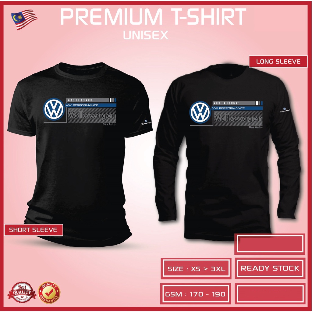 เสื้อยืดแขนยาว พิมพ์ลาย Volkswagen สําหรับผู้ชาย และผู้หญิง 2024