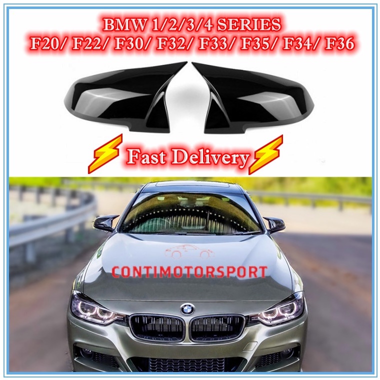 1/ 2/ 3/ 4 SERIES F20 F22 F30 F32 ฝาครอบกระจกมองข้าง BMW M สไตล์ M2 M3 M4 LOOK GLOSS ปลั๊กสีดําและ P