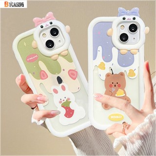 เคสโทรศัพท์มือถือ TPU นิ่ม แบบใส ปิดด้านหลัง ลายกระต่าย หมีน่ารัก สําหรับ Redmi 10A 10C Note 11 Pro Note 11S 9C 9A 10 9T 9 Note 10 5G 10s Note9 Note9S Note8 Poco X3 NFC M3 Pro