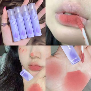 Cappuvini Purple Taro ลิปสติกเนื้อกํามะหยี่ เนื้อแมตต์ ติดทนนาน กันน้ำ 6 สี ใช้ได้ทั้งปากและแก้ม