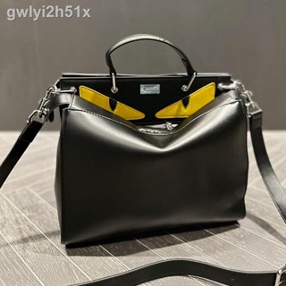 ◘【Real shot】Fendi handbag Platinum bag Little Monster Design Mens Stylish Versatile shoulder bag/cross-body bag