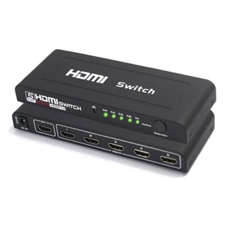 hdmi switch splitter 5พอร์ตhdmi splitter 5 in1แปลงอัตโนมัติอัลตร้าสำหรับHDTV v1.43d 1080จุดHD IRที่มีระยะไกลควบคุม