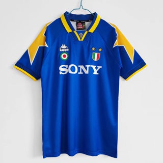 เสื้อกีฬาแขนสั้น ลายทีมชาติฟุตบอล Juve away 1995/96 Juve away วินเทจ ไซซ์ S-XXL