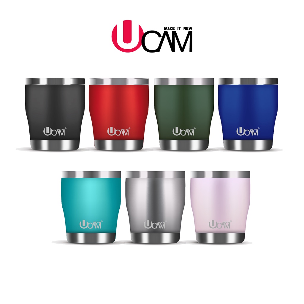 (Newขายดีมาก) Ucam แก้วเก็บเย็น แก้วจิ๋วขนาด 10 ออนซ์ เก็บอุณภูมิร้อน+เย็นได้นาน