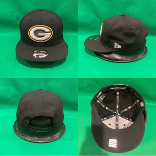 Green Bay Packer ดำ 9fifty มีสติ๊กเกอร์