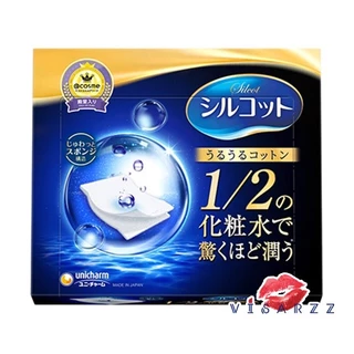 Unicharm Silcot Moist Touch Puff Cotton 40 คู่ 80 แผ่น / Soft Touch สำลีที่ได้รับการโหวตว่าดีที่สุดในเว็บไซต์ของญี่ปุ่น