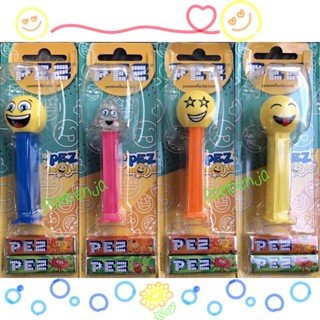 PEZ เพซลูกอมรสผลไม้ พร้อมการ์ตูนหัวโต ลาย mojis NEW 🍭