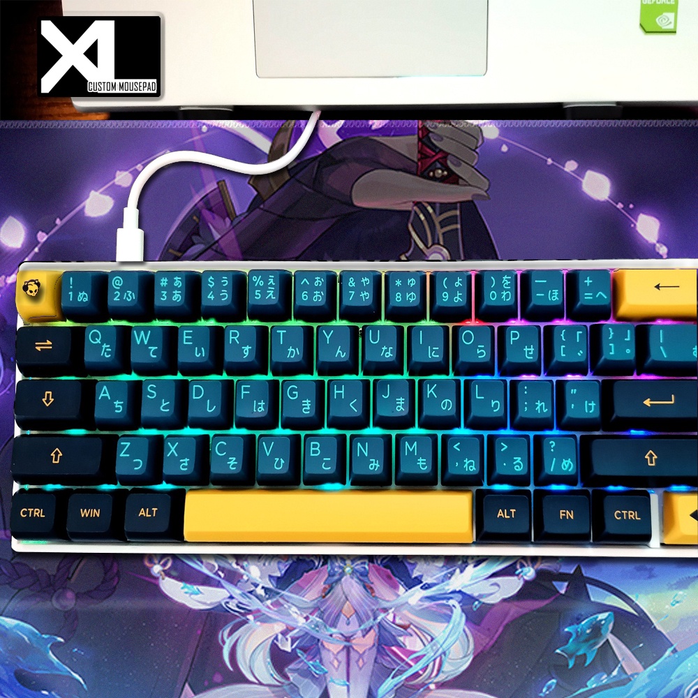 แผ่นรองเมาส์เล่นเกม Genshin 3 Mouse Pad ขนาดใหญ่พิเศษกันลื่นพิเศษ