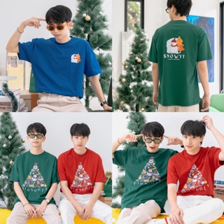 ZAMIO Christmas T-shirt เสื้อยืดแขนสั้นทรงโอเวอร์ไซส์