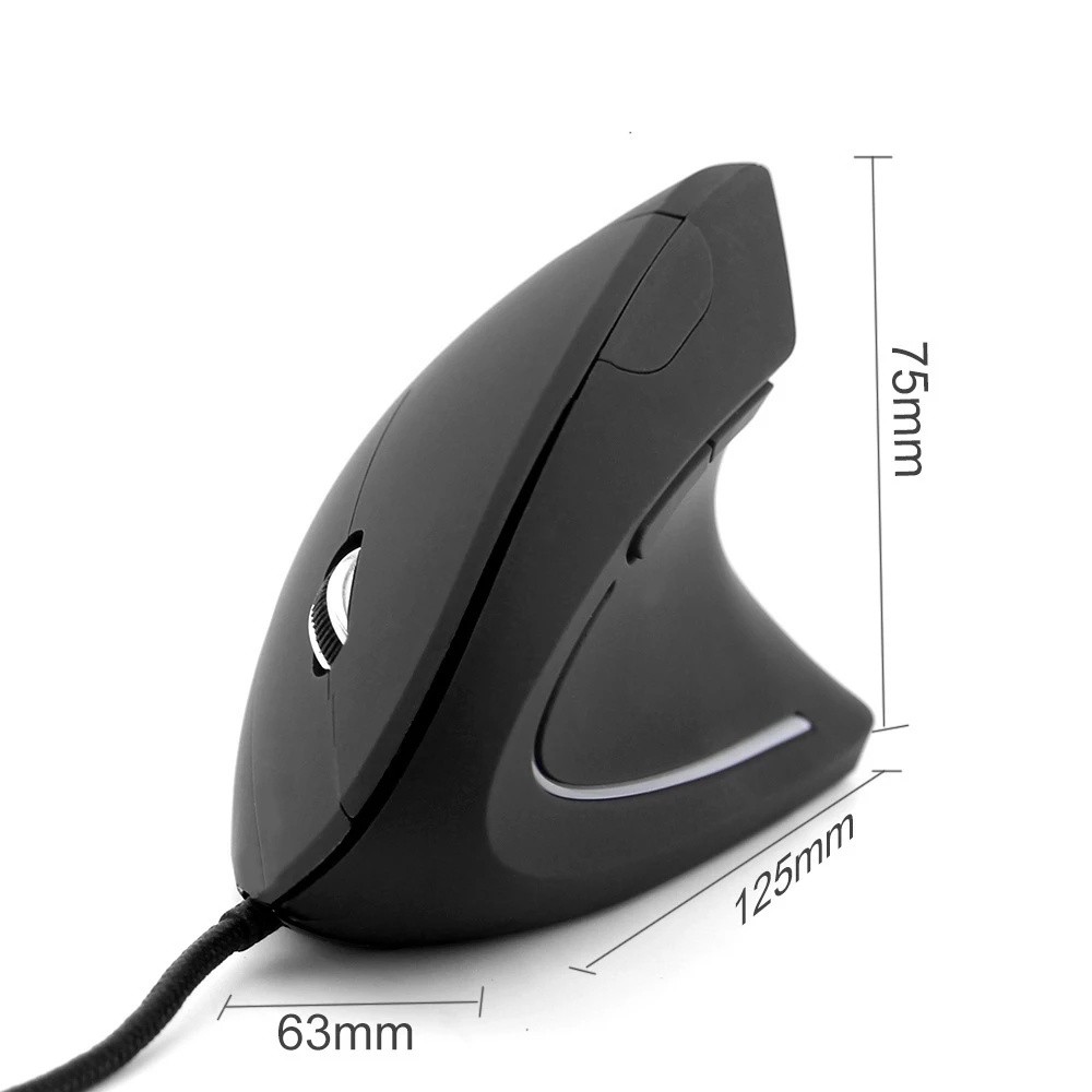 เมาส์แนวตั้งเล่นเกม RGB Ergonomic ปรับความเร็วได้ 800/1200/2000/3200 DPI thumbnail 10