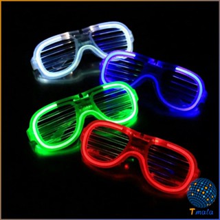 Tmala แว่นตาเรืองแสง ""มีหลอดไฟ LED"" แว่นตาเรืองแสง คริสต์มาส Luminous glasses