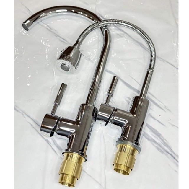 BRASS HOT AND COLD FAUCET, 360 DEGREE ROTATION รับประกัน 24 เดือน