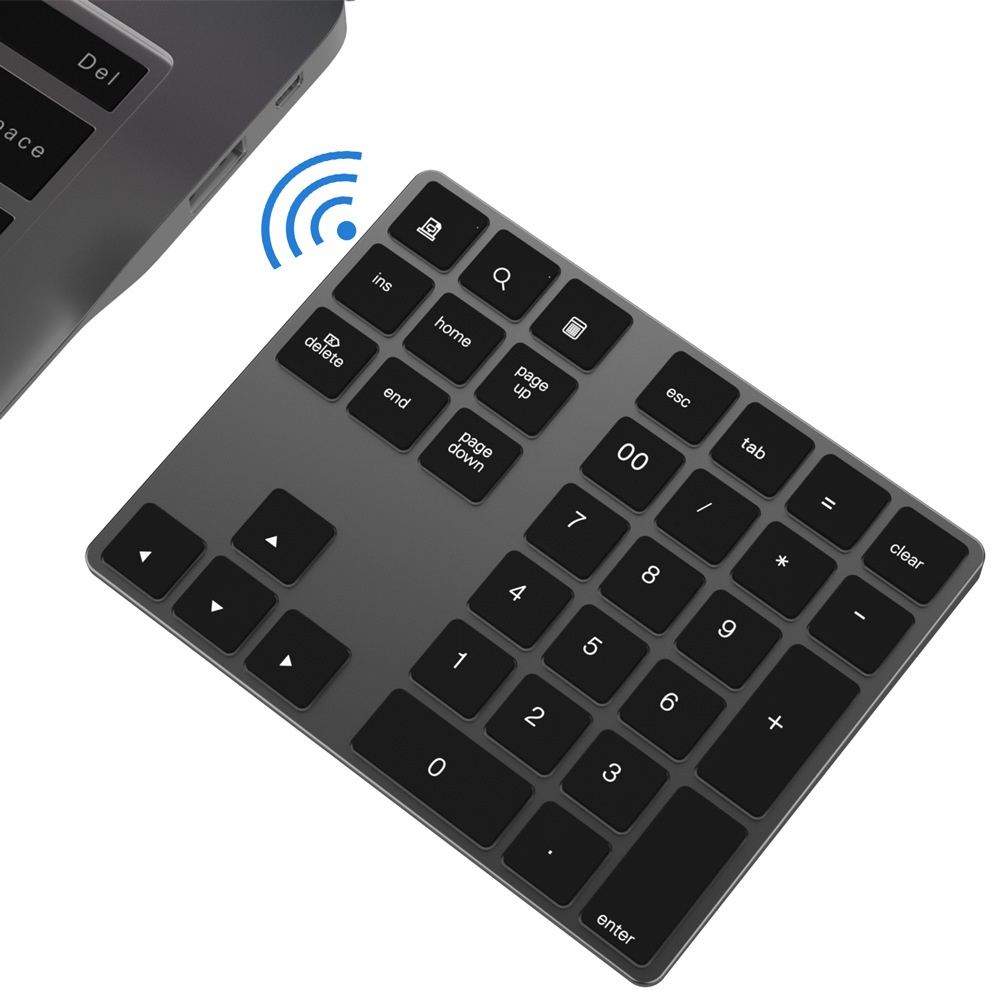 BT Wireless Mini Numeric Keypad 34 Keys Numpad Digital Keyboard