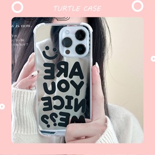 [พร้อมส่ง] เคสโทรศัพท์มือถือ ซิลิโคน ลายภาษาอังกฤษ พร้อมกระจก สําหรับ iPhone 14 13 12 11 PROMAX XS XR XSMAX SE2020 6 7 8PLUS MINI