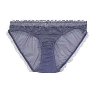 Annebra กางเกงใน ทรงบิกีนี่ ผ้าลูกไม้ Bikini Panty รุ่น AU3-740 สีเทา