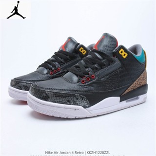 ของแท้ 100% N_ike Air Jordan 3 Retro OG AJ3 รองเท้าบาสเก็ตบอล สําหรับผู้ชาย และผู้หญิง