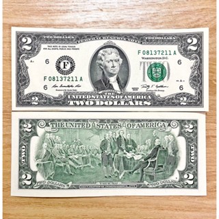 ที่ระลึก 2 ดอลล่าร์ 2 dollar แบงก์สะสม ไม่ผ่านการใช้งาน