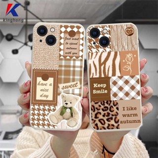 เคสโทรศัพท์มือถือ TPU นิ่ม ปิดด้านหลัง For IPhone 7 Plus 11 6 6S 8 Plus XR 11 12 13 PRO MAX 11 12 13 mini X XS MAX Se 2020 6SPlus 7Plus 6Plus 8Plus XSMAX A15 A16 A9 A5 A7 A5S Y12 Y20 Y15S ลายตุ๊กตาหมีการ์ตูน เคส