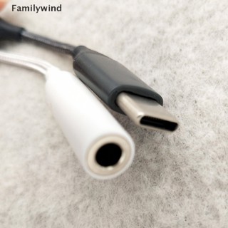 Familywind&gt; สายเคเบิลแจ็คหูฟัง Type C 3.5 สําหรับอะแดปเตอร์หูฟัง USB เป็น 3.5 มม.