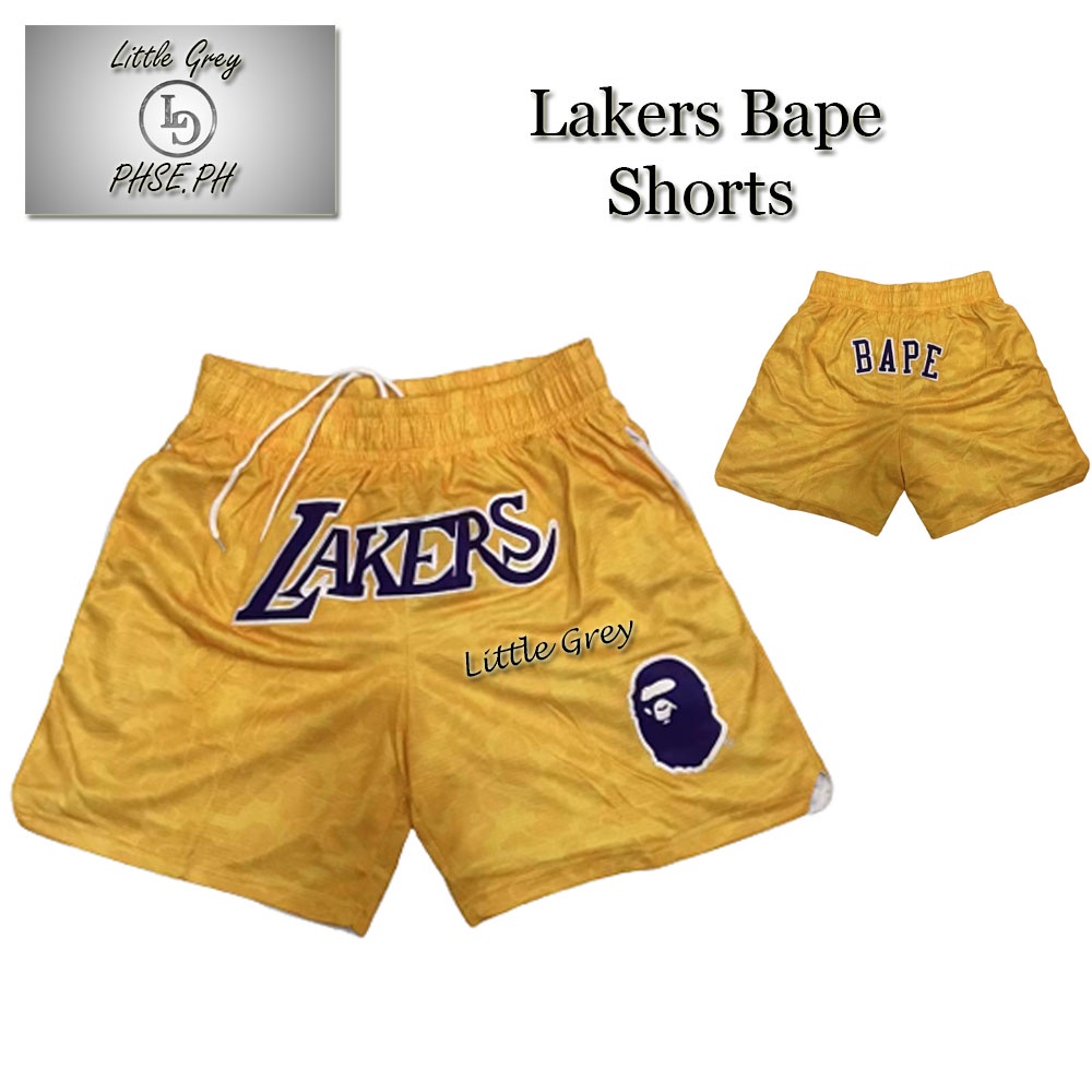 Bape X Mesh Shorts กางเกงขาสั ้ นลําลองทรงหลวมคุณภาพสูง